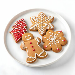 Delicious Christmas Gingerbread Cookies: Festive Snowflake, Tree, and Gingerbread Man Designs