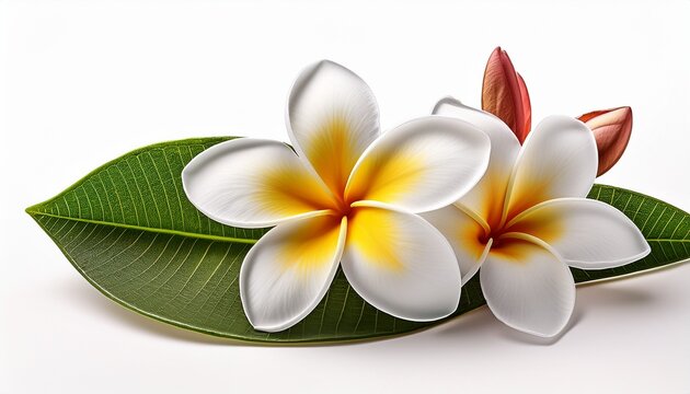 frangipani fiower isolated on white background