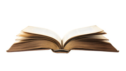 Clean White Background with Open Book, Perfect for Professional Presentations and Designs