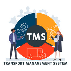 TMS Transport Management system acronym. business concept background. vector illustration concept with keywords and icons. lettering illustration with icons for web banner, flyer, landing