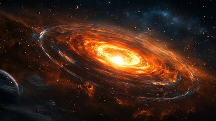 Stunning cosmic swirl of colors and light.