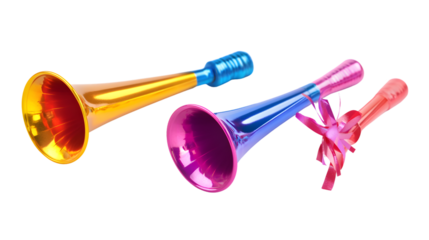 Celebration Party Horn Blower Isolated White Background Image
