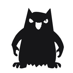 Monster silhouette art, cute monster silhouette