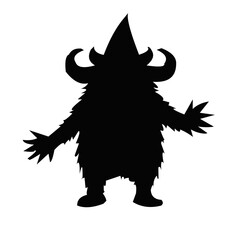 Monster silhouette art, cute monster silhouette