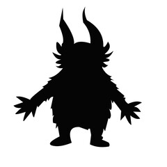 Monster silhouette art, cute monster silhouette