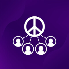 pacifist movement and pacifism vector icon