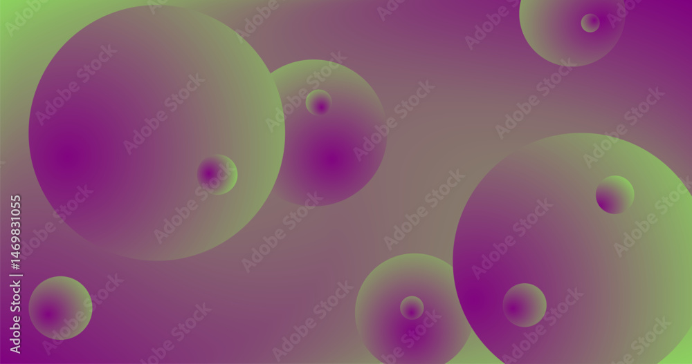 Poster Gradient Background with multi color gradient bubbles Abstract pattern.