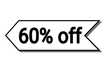Sixty Percent Off Sale Banner  A Striking Design for Your Marketing Campaigns