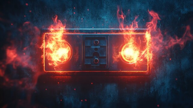 Burning audio device.  Fiery sound system