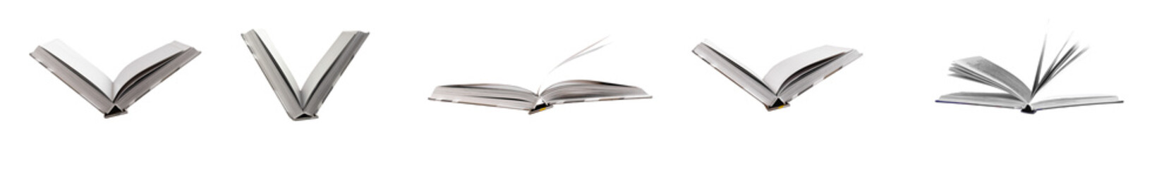 Open book with pages flipping, symbolizing education and knowledge. Motion and dynamic action as