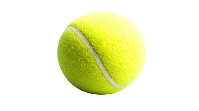Professional Tennis Ball Isolated on Transparent Background for Sports Projects