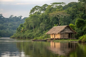 Obraz premium house on the lake
