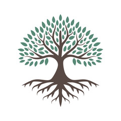 Tree of Life Symbol, Nature, Growth & Harmony, Tree Logo Design Vector
