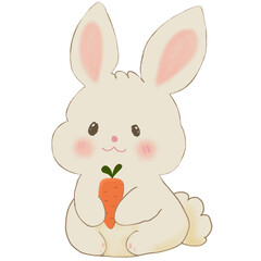 easter bunny with carrot 