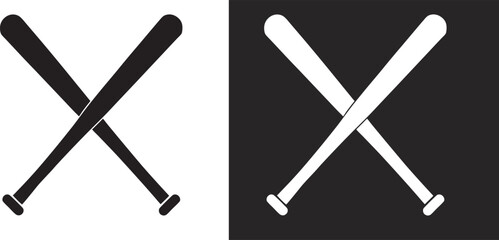 Crossed baseball bats silhouette vector, Baseball silhouette, Baseball bat, Softball clipart