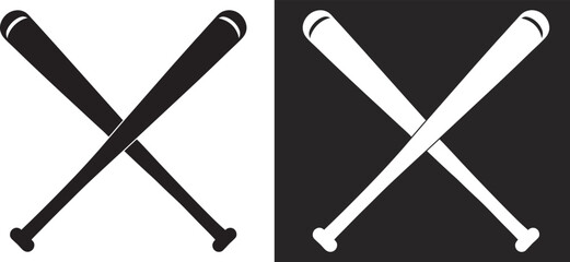 Crossed baseball bats silhouette vector, Baseball silhouette, Baseball bat, Softball clipart