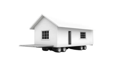 White House on Wheels Isolated on Transparent Background