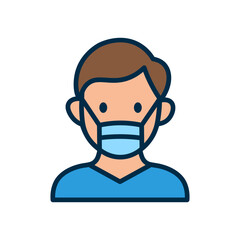 Doctor Icon with Mask – Flat Medical Staff Avatar
