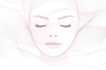 In this image, elegance and beauty are embodied through the subtle fusion of a rose petal and a woman's face, achieved with minimal lines