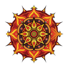 Vibrant Mandala A Symmetrical and Spiritual Artwork
