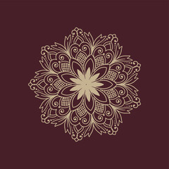 Ethnic elegant mandala design background