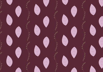 Pattern with plants and leaves