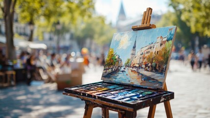 Vibrant Outdoor Art Display With