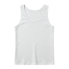 Sleeveless white tank top isolated on transparent