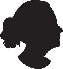 Silhouette Portrait: A simple yet evocative silhouette of a woman's profile, a timeless representation of elegance and grace.