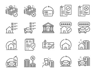 Financial Icons Housing and Auto