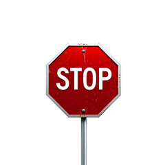 Stop Sign Isolated on a White Background