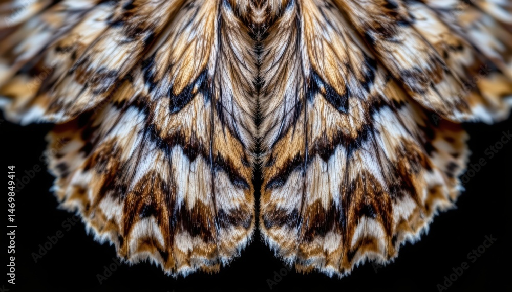Poster closeup of intricate butterfly wings displaying vibrant patterns and natural texture