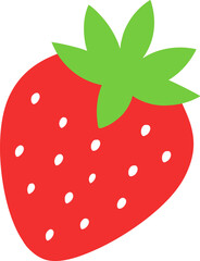 Obraz premium Strawberry red fruit with hand draw icon LOGO