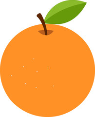 Orange   fruit with hand draw icon LOGO