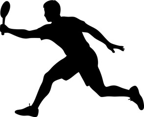 tennis player silhouette  athletic male tennis pla.eps