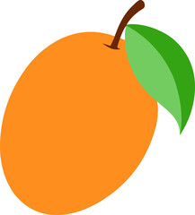 Mango   fruit with hand draw icon LOGO