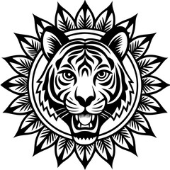 tiger head vector