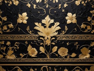 Luxury Vintage Card with Gold Mandala Pattern