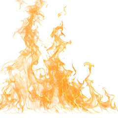 fire and flames isolated on transparent background