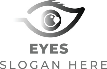 Hyper-Realistic Eye Vector with Elegant Gray Hands on White Background