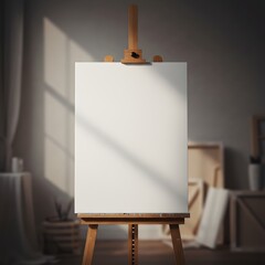 Blank Yet Powerful—Pure White Canvas Awaiting an Artist’s Passion