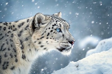 Obraz premium snow leopard portrait