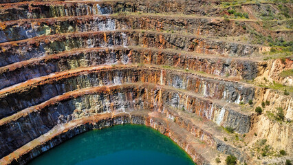 An abandoned uranium mine in the Australian vastness, seen from above © Patrick