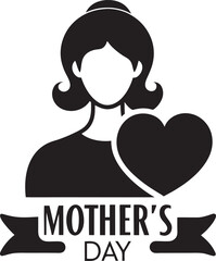 Mothers day celebration icon vector illustration on white background