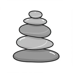 Stack of Grey Stones Achieving Balance and Serenity