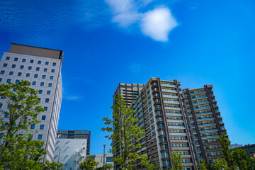 Fototapeta premium 高層マンション群