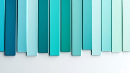 Obraz premium Teal Blue Color Palette Stripes.