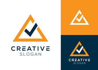 G check logo. Letter G with check mark logo design