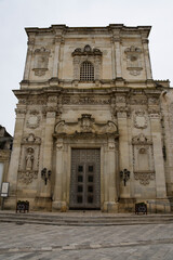 Matrice church facade in Poggiardo, Lecce, italy