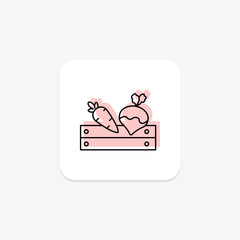 Vegetable Bed, vector, pixel perfect, illustrator file